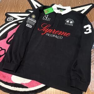 Supreme | Shirts | Supreme Jacquard Logo Silk Polo | Poshmark